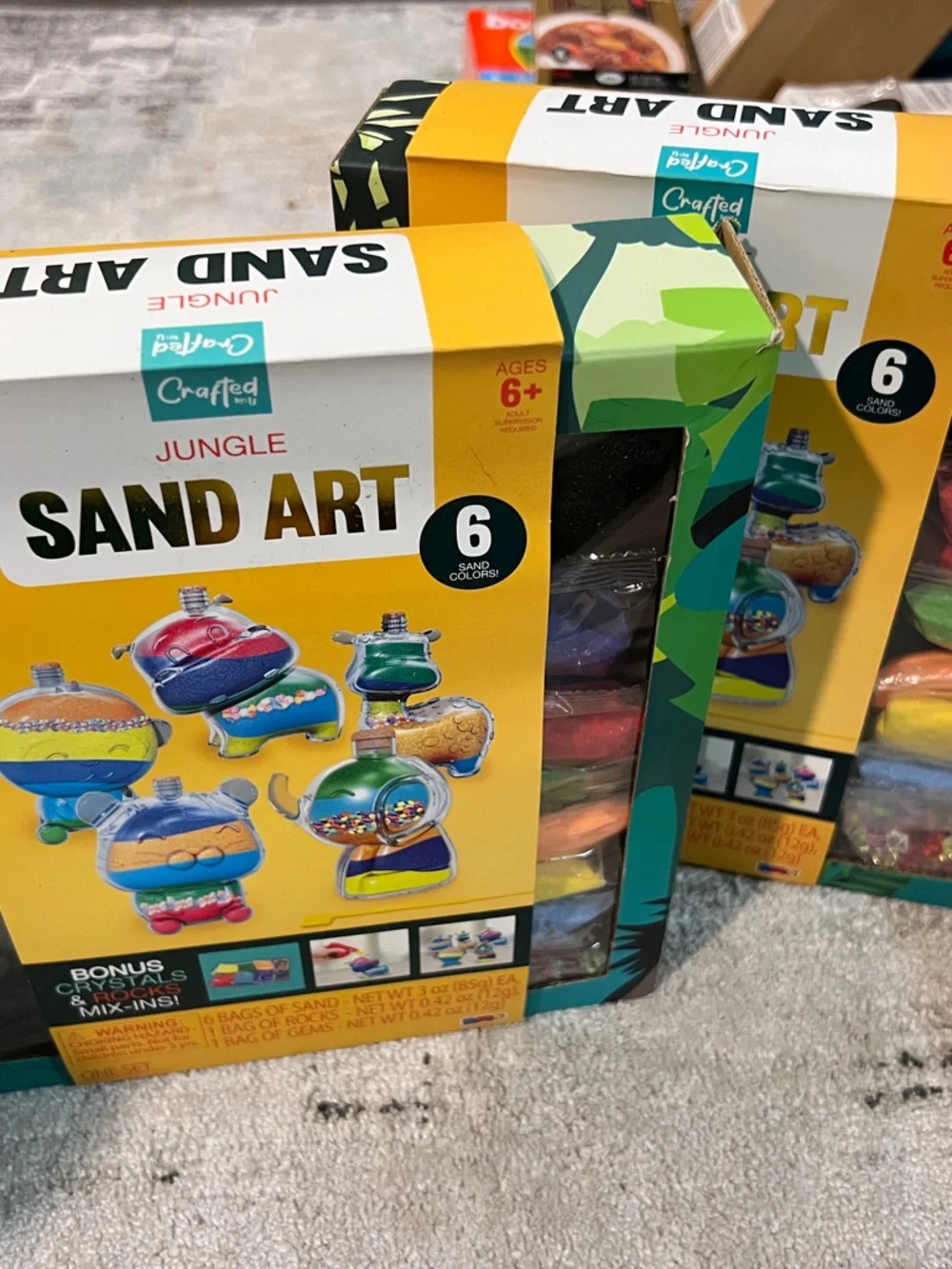 Set of 2 Jungle Sand Art Kit - kids birthday fun z25